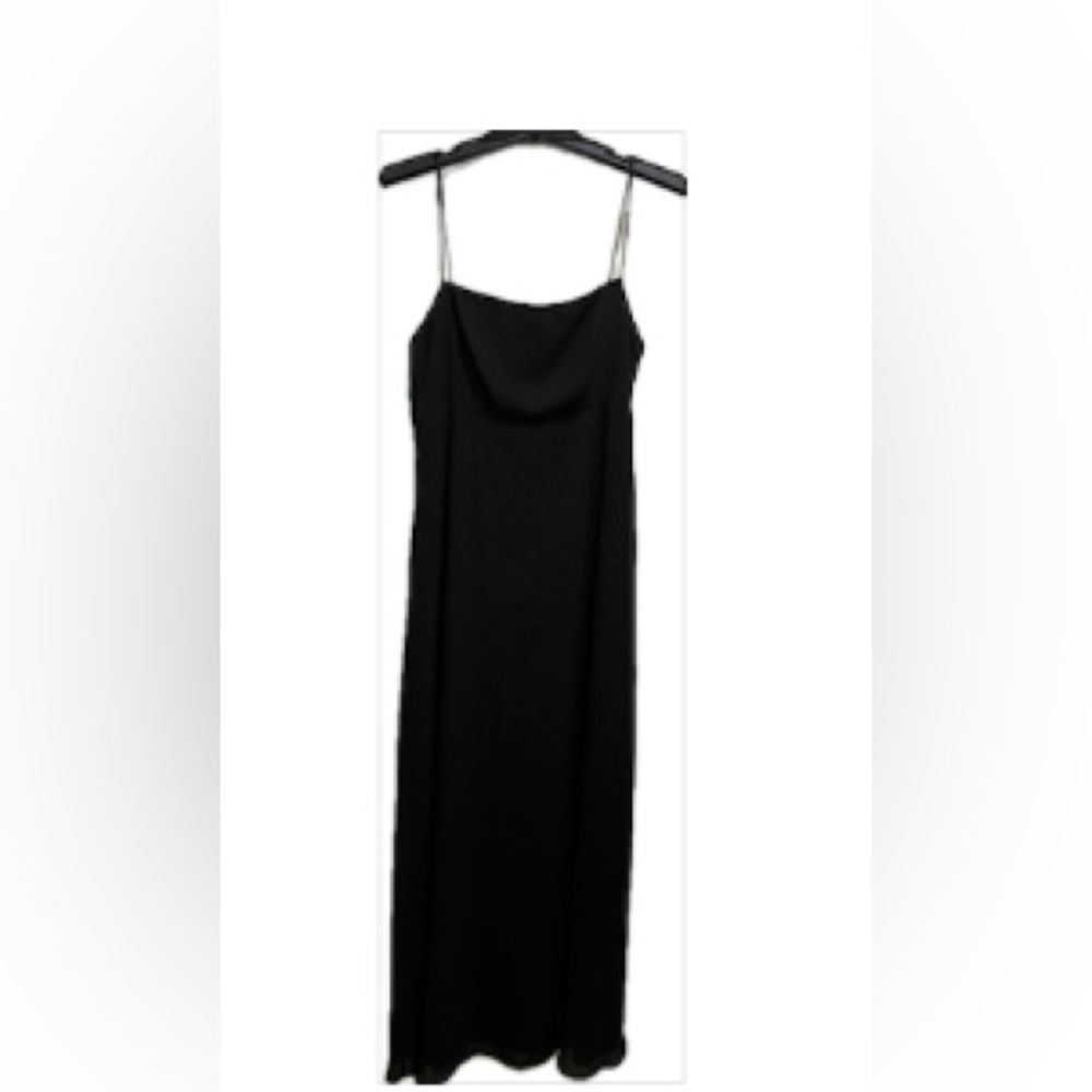 Stenay square neck spaghetti strap formal maxi sheath dress Women’s 12 in Black